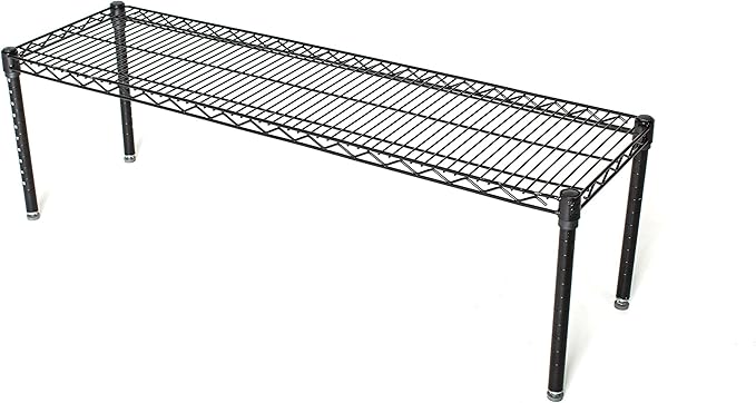 Omega Products Corporation 18" Deep x 60" Wide x 14" High Black Stationary Dunnage Rack