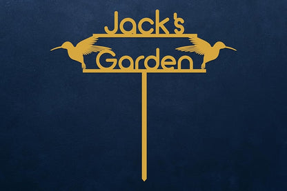 Personalized Metal Garden Sign with Stake, Custom Garden Decor for Outdoor, Custom Family Name Sign, Patio Decorations, Lawn Art, Farmhouse Decorative, Housewarming Gift (CstmDesign9)