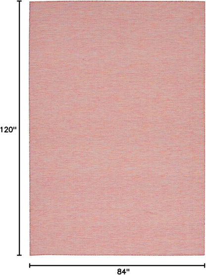 Nourison Home Positano Indoor/Outdoor Rainbow 7' x 10' Area Rug, Easy Cleaning, Non Shedding, Bed Room, Living Room, Dining Room, Backyard, Deck, Patio (7x10)