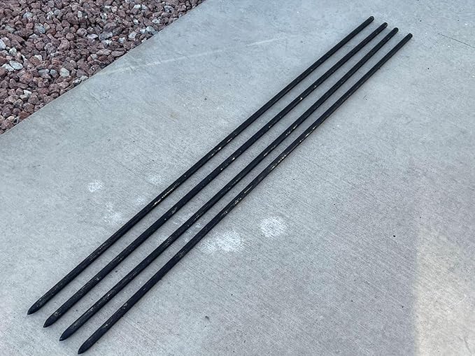 Sandbaggy Round Steel Concrete Form Stakes with Nail Holes - Rust Resistant Coating - Removable, Reusable (5, 3/4 in X 60 in)