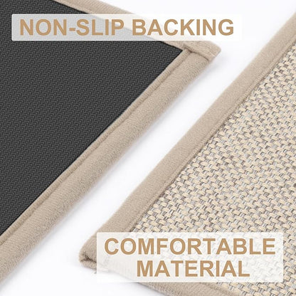 LEKEEPGO Door Mat 24"x47", Non Slip Door Mat Indoor Entrance, Rubber Backing Front Indoor Door mat Washable Absorbent Low-Profile Entryway Entry Resist Dirt Inside Door Mats, Khaki