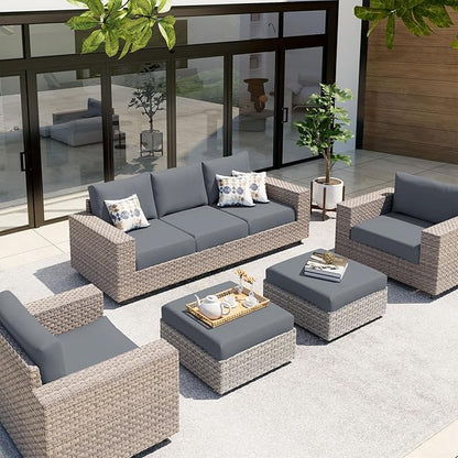 hyha Waterproof Couch Cushion Covers, Sectional Sofa Slipcovers Washable, L Shape Chaise Dog Couch Covers for Sectional Sofa, Universal Furniture Protector (1 Piece for Chaise XL, Dark Grey)