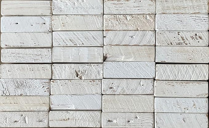Urban Legacy Reclaimed Barnwood Planks | Floating Shelves for Wall w/Flush Mount Shelf Bracket Set Included | Set of 2 (White Wash, 30"x7"x 2")