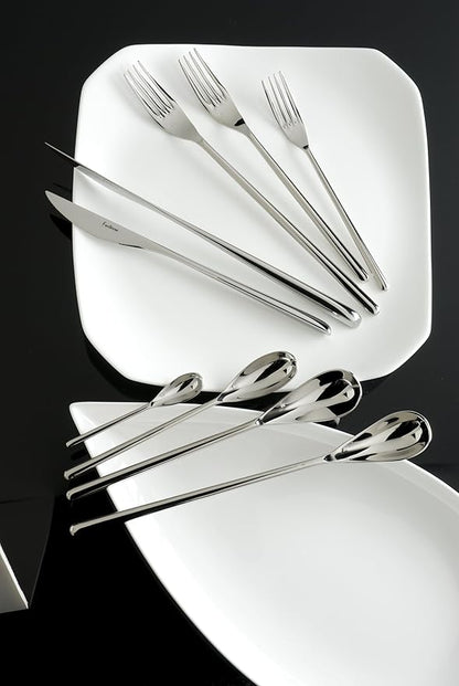 FORTESSA Dragonfly 18/10 Stainless Steel Flatware, 20 Piece Place Setting With Table Knives, Forks and Spoons (Service For 4), Dishwasher Safe, Polished
