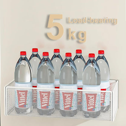 Magnetic Basket Organizer Holder for Fridge Magnetic Storage Bin Box Containers for Refrigerator Whiteboard Classroom (Large, White)