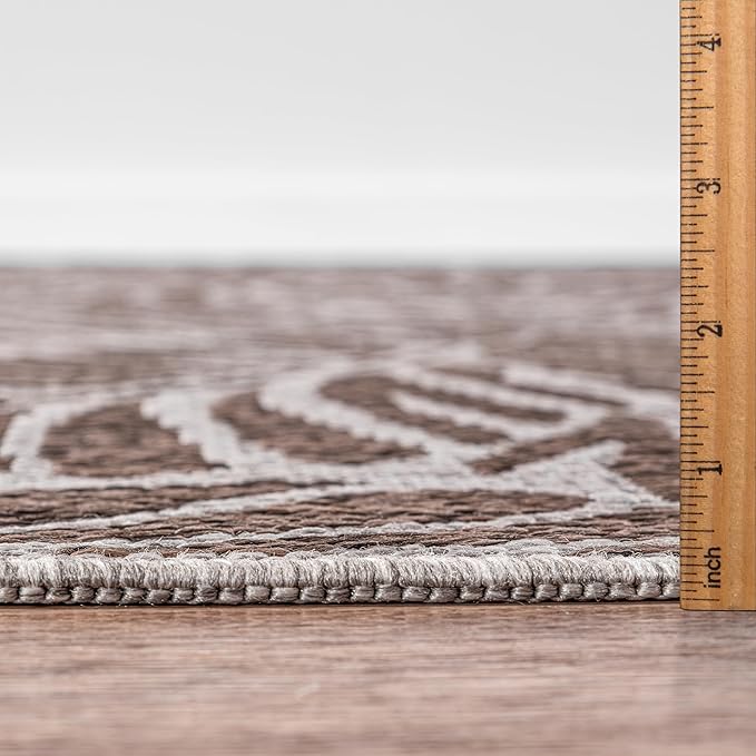 Keen Home Design Terrace Outdoor Area Rug - 8x10 Washable Indoor/Outdoor Rug for Patio, Kitchen, Balcony, Beach, Garden, Deck and Porch, Size: 7'7"x10'