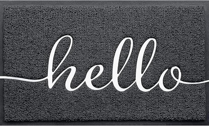 Door Mat, Durable Welcome Mat Low Profile Floor Mat Front Doormat Non Slip Mats Entrance Rectangular Doormat, for Entryway, Patio, High Traffic Areas (30"x17.5",Black)