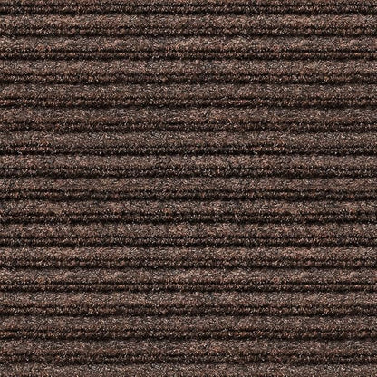 House, Home and More Indoor Outdoor Double-Ribbed Carpet Runner with Skid-Resistant Rubber Backing - Bittersweet Brown - 4 Feet x 20 Feet