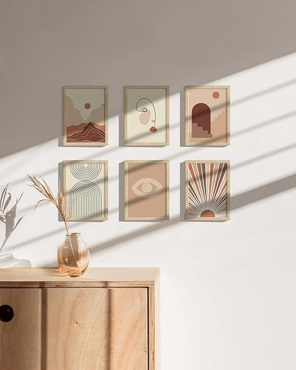 Haus and Hues 5x7 Natural Oak Wood Photo Frame Set of 25 - Mini Picture Frames Bulk Gallery Set - Premium Bulk Picture Frames 5x7 for Stylish Photo Gallery Wall Frame Set - Ideal for Home & Office