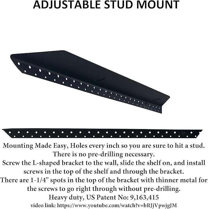 joelsantiques | 24 Inch Floating Shelves for Wall | Made of Natural Wood and Easy Install | Heavy Duty Rustic Book Shelves | Perfect for Bathroom, Kitchen, Living Room | Medium Brown 24x9x2 Inches