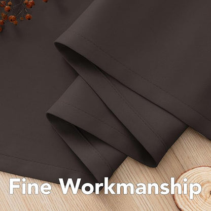 H.VERSAILTEX Three Pass Microfiber Blackout Thermal Insulated Grommet Panels Window Curtains/Drapes (Set of 2, Chocolate Brown, 52 x 96 Inch)