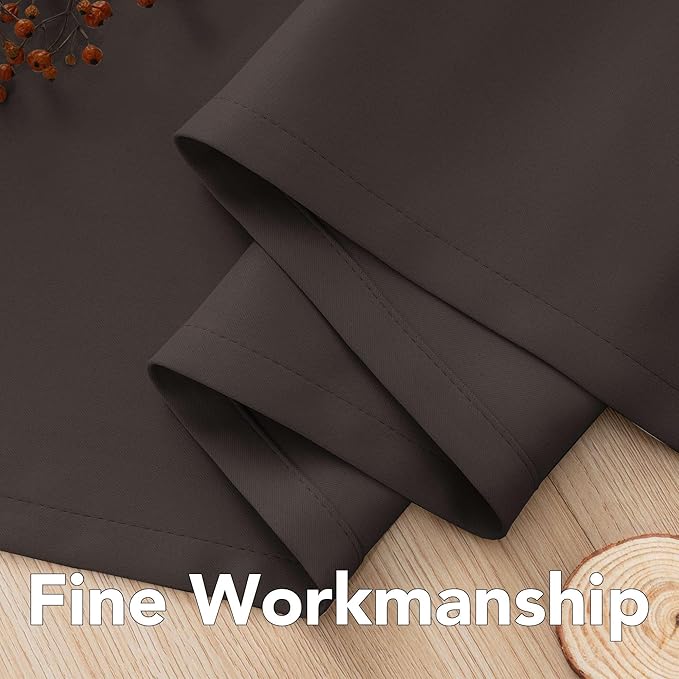 H.VERSAILTEX Blackout Curtains for Bedroom Thermal Insulated Room Darkening Living Room Curtains 84 Inch Long Grommet Privacy Protection Window Curtain Panels/Drapes, 2 Panels, Chocolate Brown