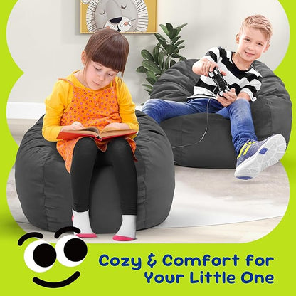 Hobestluk Bean Bag Chairs 2.5FT Bean Bag Chair with Memory Foam Filled & Machine Washable Cover,Beanbag Chair, Small Bean Bag Chairs for Playroom, Living Room, Bedroom