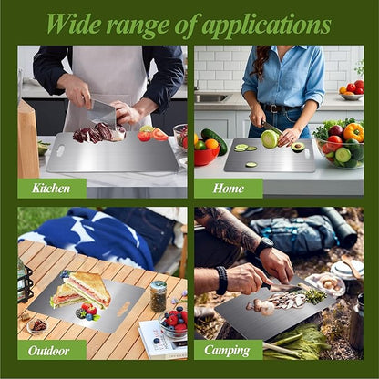 Titanium Cutting Board, 100% Pure Titanium Cutting Boards for Kitchen, Double Sided Food-Grade, Dishwasher Safe Chopping Board for Cutting Meat Vegetable Fruit (11.5"L x 8"W)