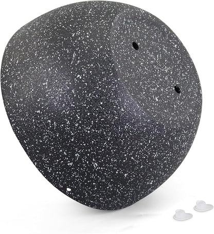 10 inch Hanging Planters for Indoor Outdoor Plants, 2 Pack Hanging Flower Plant Pots with Drainage Holes and Chain for Garden Porch, Plastic Hanging Baskets for House Plants, Speckled Black