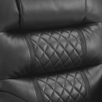 MCombo Zero Gravity Power Recliner Chair with Heat and Vibration Massage, Reclining Chair with USB Ports, Cup Holders for Living Room, Faux Leather PR621 (Grey)