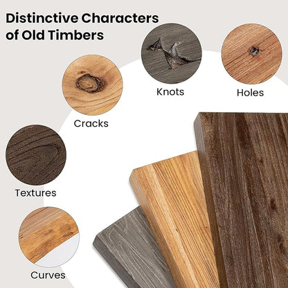 Floating Shelves for Wall, 72"x9.3" Rustic Solid Live-Edge Elm Wood Wall Shelves, Heavy-Duty Floating Shelves with Invisible Brackets for Living Room, Bedroom, and Kitchen, Natural Finish