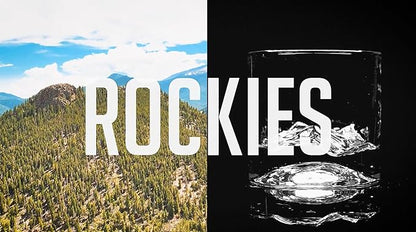 Rocky Mountains Heavy Crystal Whiskey Glasses Gift Set of 2, Thick Freezable Bourbon Glass 1lb Each, Premium Whiskey Gifts for Men, Frozen Crystal Chills Cocktails, 10 oz