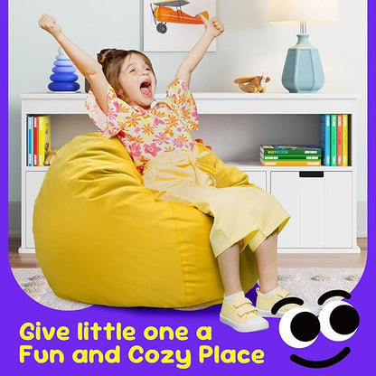 Hobestluk Bean Bag Chairs 2.5FT Bean Bag Chair with Memory Foam Filled & Machine Washable Cover,Beanbag Chair, Small Bean Bag Chairs for Playroom, Living Room, Bedroom