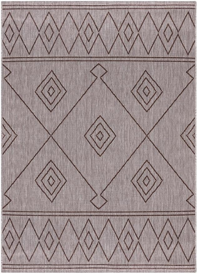 Keen Home Design Terrace Outdoor Area Rug - 5x8 Washable Indoor/Outdoor Rug for Patio, Kitchen, Balcony, Beach, Garden, Deck and Porch, Size: 5'3"x7'7"