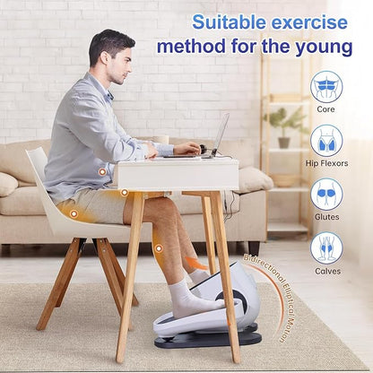 Under Desk Elliptical Machine, Electric Ellipse Leg Exerciser as Seen on Tv for Seniors with 10 Adjustable,Pedal Exerciser,Exercise Equipment for Home