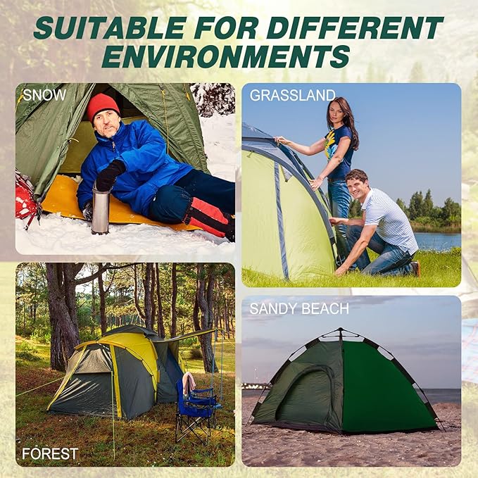 Hicarer 20 Pcs 20 Pcs 8'' Screw in Tent Stakes Heavy Duty Ground Metal Stakes for Inflatables with Hex Head Driver for Outdoor Camping Tent Inflatable Garden Decor (Dark Green)