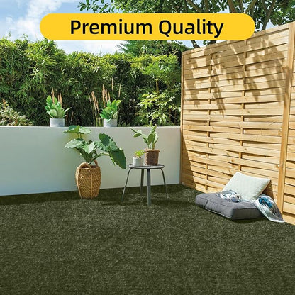 Marine Carpet,5 FT x 10 FT Olive Green Indoor Outdoor Carpet 0.2" Thick with Water-Proof TPE Backing, Non-Slide for Home, Patio, Porch, Deck