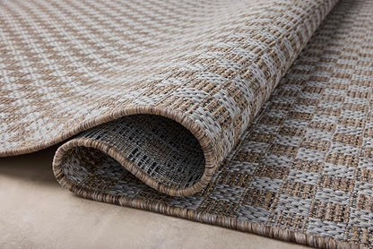Loloi Amber Lewis Topanga Collection TOP-02 Natural/Silver 2'-3" x 3'-9" Indoor/Outdoor Area Rug