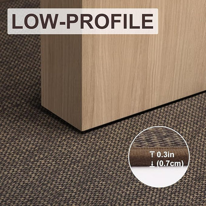 LEKEEPGO Door Mat 24"x47", Non Slip Door Mat Indoor Entrance, Rubber Backing Front Indoor Door mat Washable Absorbent Low-Profile Entryway Entry Resist Dirt Inside Door Mats, Brown