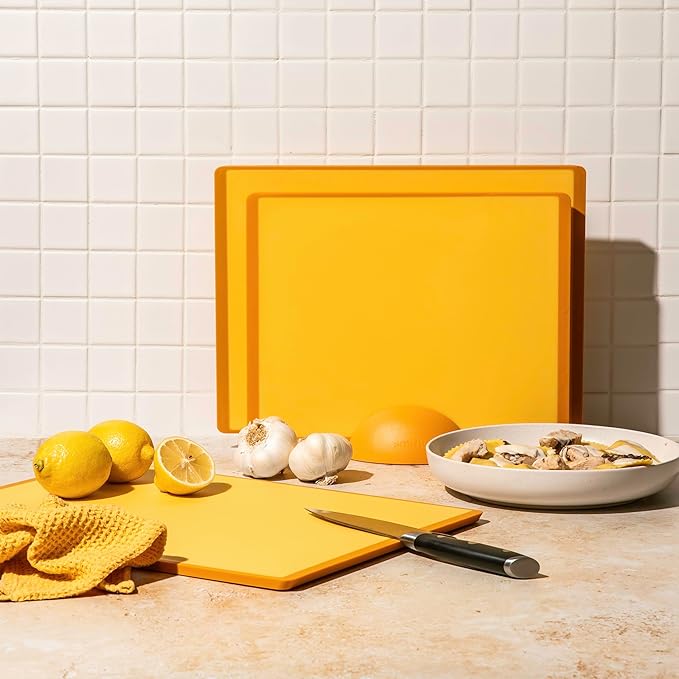 SMIRLY Plastic Cutting Board Set, Dishwasher Safe Plastic Cutting Boards Set for Kitchen, Cutting Boards for Kitchen - Plastic Chopping Board Set