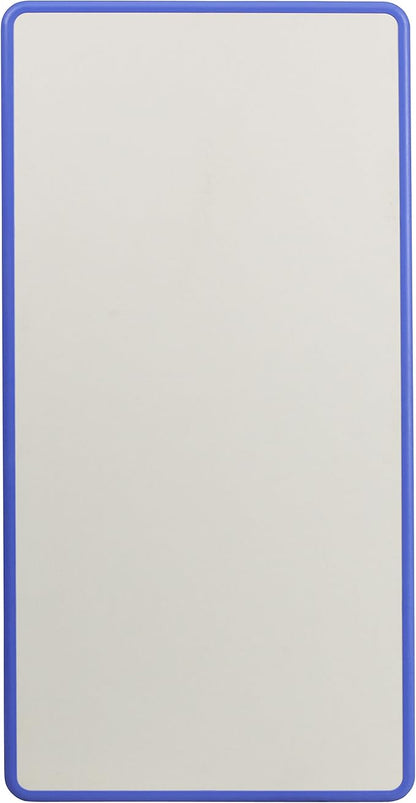 Flash Furniture Wren 23.625''W x 47.25''L Rectangular Blue Plastic Height Adjustable Activity Tables with Grey Tops, Set of 3