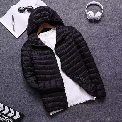 Men's Lightweight Cotton-Padded Jacket with Hood
