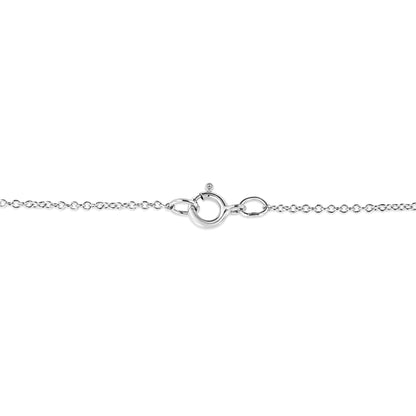 .925 Sterling Silver Pave-Set Diamond Accent Heart Shape 18" Pendant Necklace (I-J Color, I1-I2 Clarity)