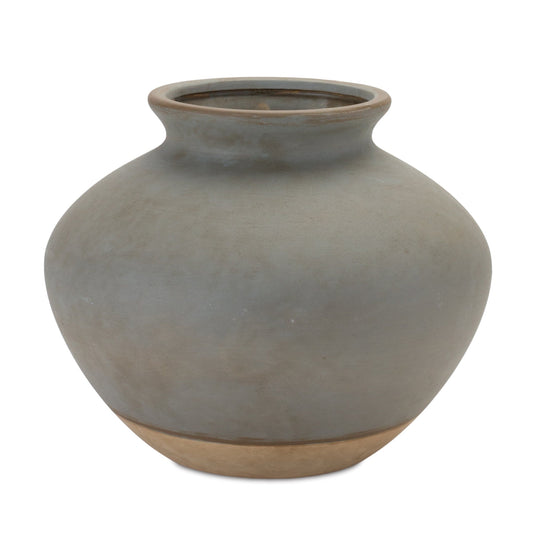 Two Tone Ceramic Vase 9"D