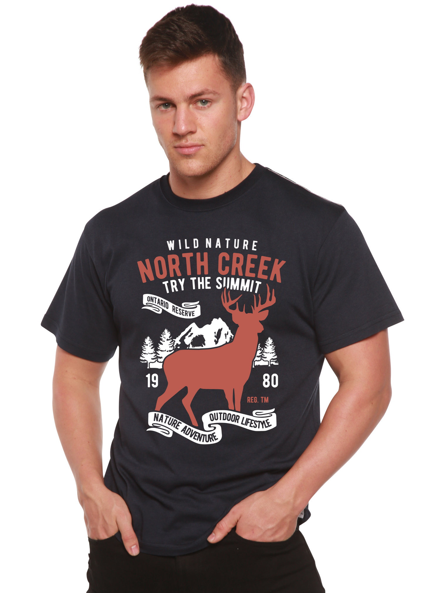 North Creek Spun Bamboo® Men's Bamboo Viscose/Organic Cotton Short Sleeve Graphic T-Shirt
