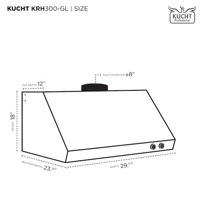 Kucht 60" Ducted Under Cabinet Range Hood Stainless Steel with Digital Controls KRH600-SS