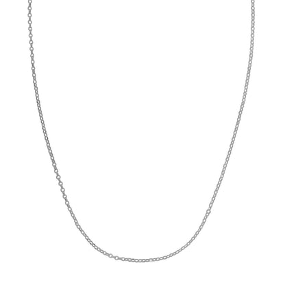 Double Extendable Cable Chain in 14k White Gold (1.40 mm)