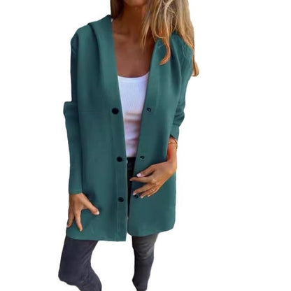 Cross-Border European And American 2026 Autumn And Winter New Fashion Long-Sleeve Solid Color Jacket For Women, Popular On Amazon And Aliexpress