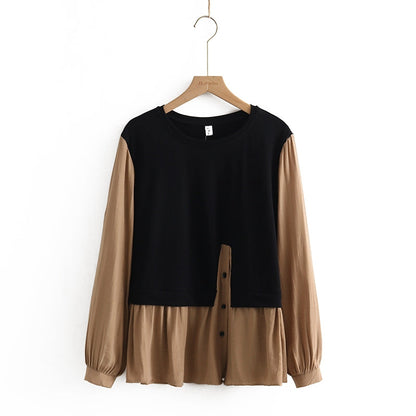 Large Women's Loose Slim Long Sleeve T-Shirt