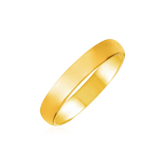 Alliance en or jaune 14 carats, 4 mm, coupe confort