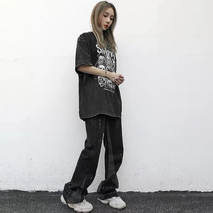 Reconstructed Splatter Denim Jacket