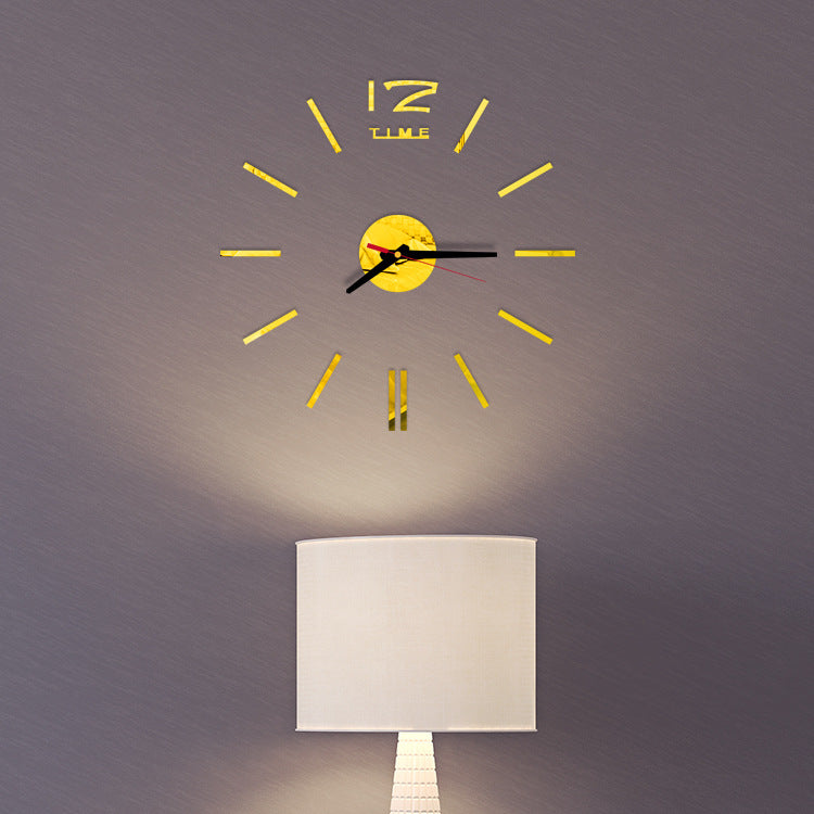 Creative Acrylic Wall Clock Diy Mirror Wall Clock Decoration Clock Sticken On The Wall