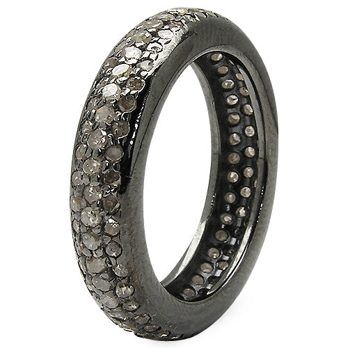 1.13 Carat Genuine TLB Diamond .925 Sterling Silver Ring
