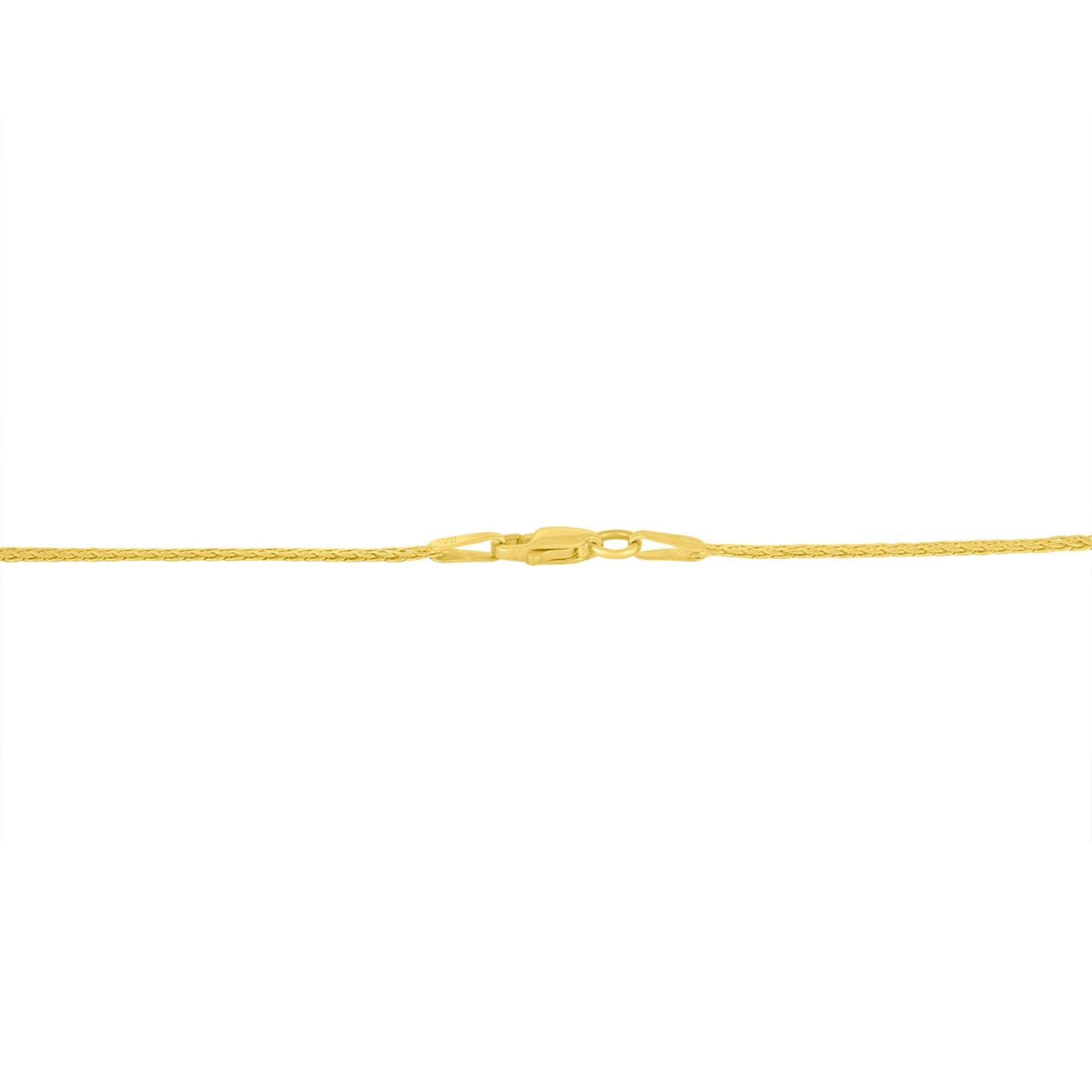 10K Yellow and White Gold 1/2 Cttw Princess Cut Diamond Channel-Set â€œVâ€ Shape 18" Franco Chain Necklace (H-I Color, SI2-I1 Clarity)