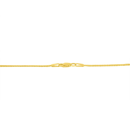 10K Yellow and White Gold 1/2 Cttw Princess Cut Diamond Channel-Set â€œVâ€ Shape 18" Franco Chain Necklace (H-I Color, SI2-I1 Clarity)