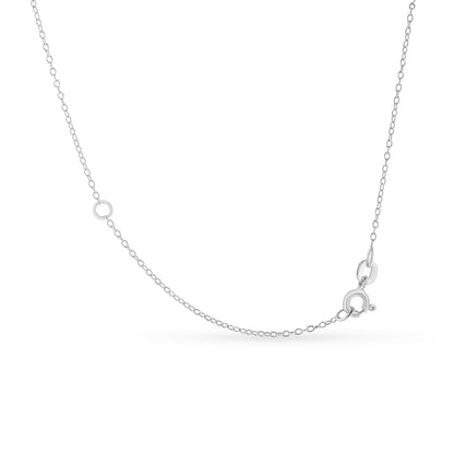 .925 Sterling Silver 1/2 Cttw Diamond Bezel 18" Pendant Necklace (I-J Color, I2-I3 Clarity)