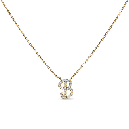 10K White Gold Diamond Accent "A" Initial Script Style Pendant Necklace