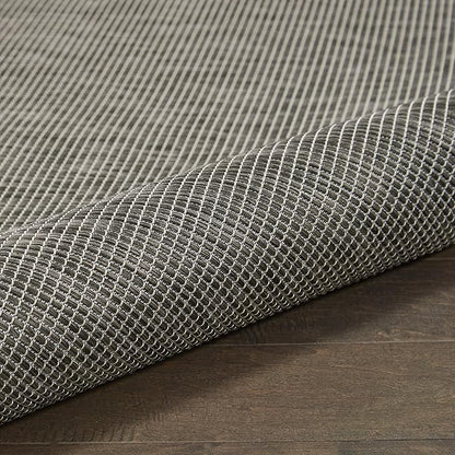 Nourison Home Positano 8' Runner Charcoal Fabric Modern Area Rug (8' Runner)