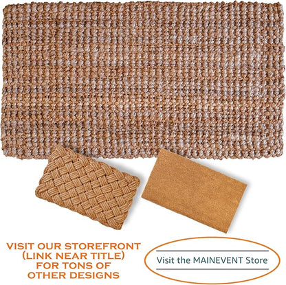 Jute Doormat 30x17 Inch, Jute Entryway Rug, Braided Doormat, Natural Woven Welcome Mat
