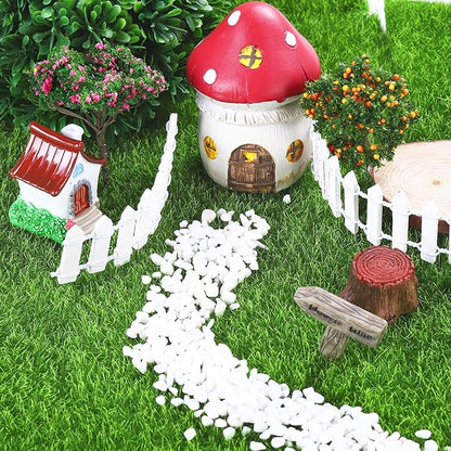 Elcoho 18 Pieces Fake Grass for Crafts Fairy Garden 6 x 6 Inches Artificial Garden Grass for Miniature Ornament Dollhouse DIY Decoration